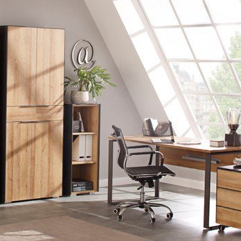 Skriňa RYDER dub riviera/antracitová, šírka 81 cm 1