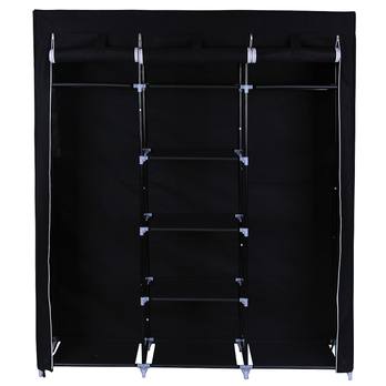 Látková šatníková skriňa RYG12 čierna 2