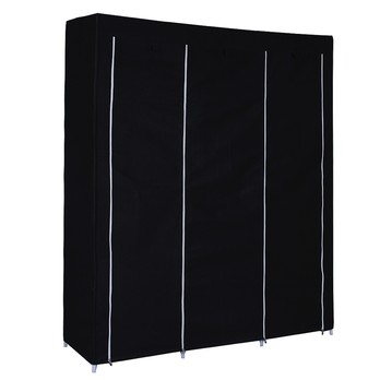 Látková šatníková skriňa RYG12 čierna 3