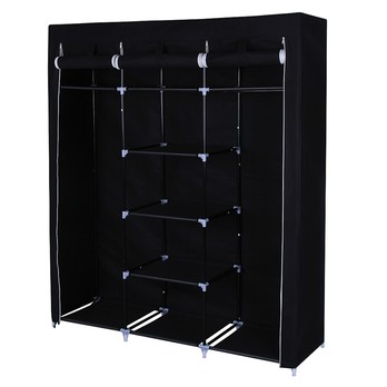 Látková šatníková skriňa RYG12 čierna 5