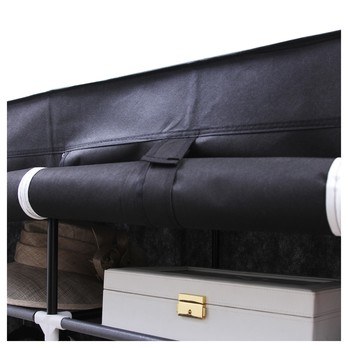 Látková šatníková skriňa RYG12 čierna 15