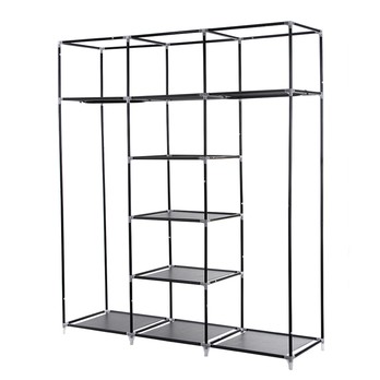 Látková šatníková skriňa RYG12 čierna 9