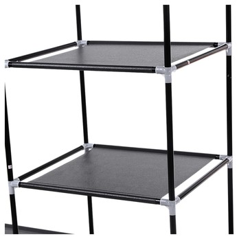 Látková šatníková skriňa RYG12 čierna 16