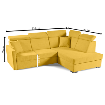 Sedacia súprava SABRI I pravá, žltá 4