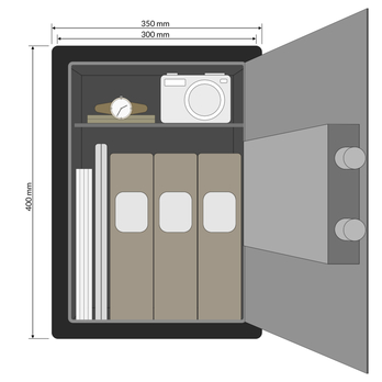 Digitálny trezor SAFES čierna 9