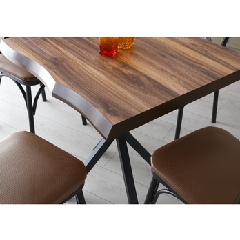 Jedálenský stôl SAFIR orech/čierna 2