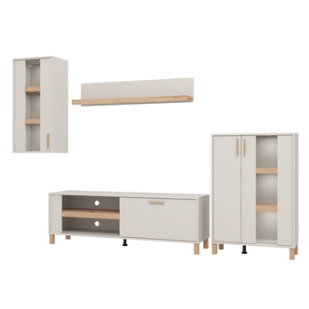 Obývacia stena SAICHIRO kašmírová/dub artisan 6