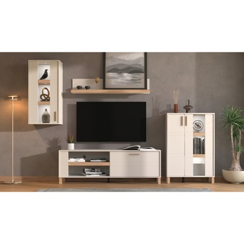 Obývacia stena SAICHIRO kašmírová/dub artisan 7