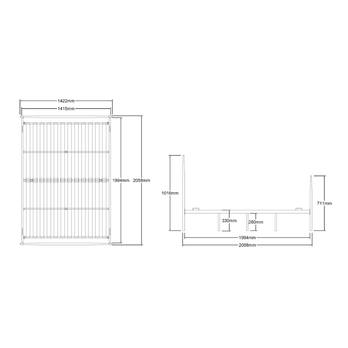 Posteľ SAINO biela, 140x200 cm 2