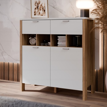 Komoda SAITAMA I dub mauvella/sivá 1