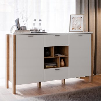 Komoda SAITAMA II dub mauvella/sivá 1