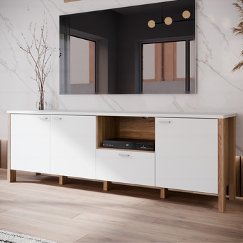 TV komoda SAITAMA dub mauvella/sivá 1