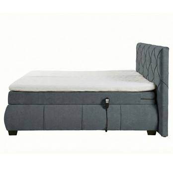 Polohovacia posteľ s matracom a topperom SALENA sivá, 160x200 cm 4