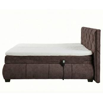 Polohovacia posteľ s matracom a topperom SALENA tmavohnedá, 180x200 cm 4