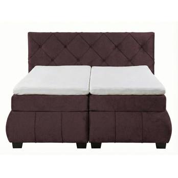 Polohovacia posteľ s matracom a topperom SALENA gaštanová, 180x200 cm 3