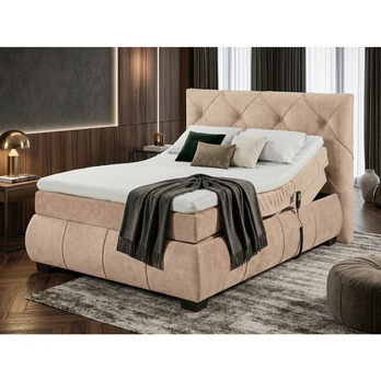 Polohovacia posteľ s matracom a topperom SALENA béžová, 120x200 cm 5