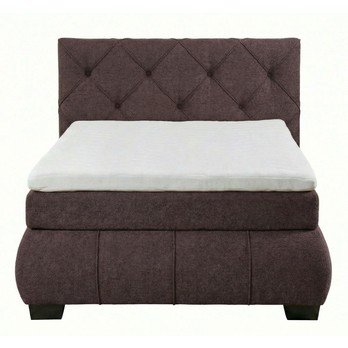 Polohovacia posteľ s matracom a topperom SALENA tmavohnedá, 120x200 cm 3