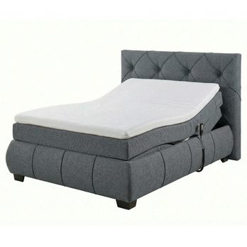 Polohovacia posteľ s matracom a topperom SALENA sivá, 120x200 cm 2