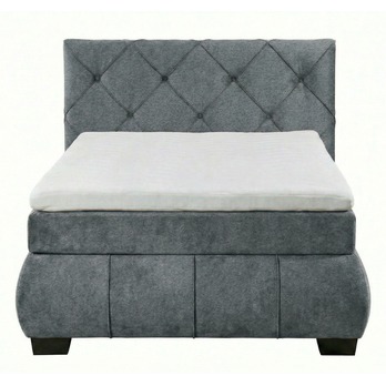 Polohovacia posteľ s matracom a topperom SALENA sivá, 120x200 cm 3