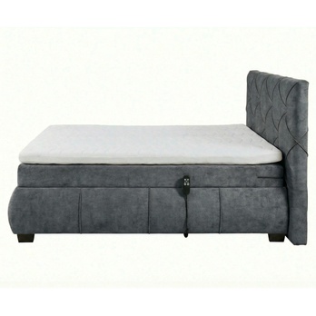 Polohovacia posteľ s matracom a topperom SALENA sivá, 120x200 cm 4