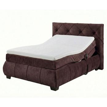 Polohovacia posteľ s matracom a topperom SALENA gaštanová, 120x200 cm 2