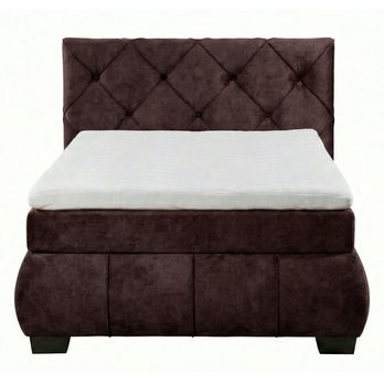 Polohovacia posteľ s matracom a topperom SALENA gaštanová, 120x200 cm 3