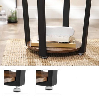 Prístavný stolík SALO čierna/hnedá 4