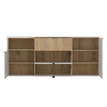 Komoda SAMM dub cremona/kamenná béžová, šírka 204 cm 2