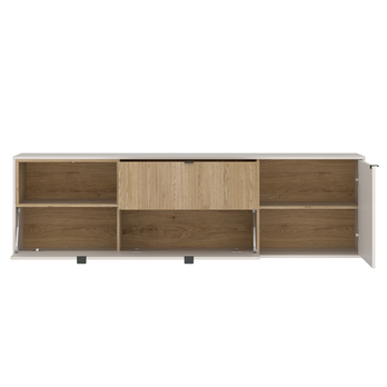 TV komoda SAMM dub cremona/kamenná béžová, šírka 204 cm 2