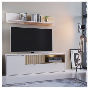 TV komoda SAMM dub cremona/kamenná béžová, šírka 184 cm 1