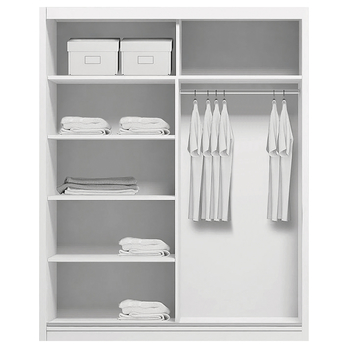 Šatníková skriňa SAMSON I biela/čierna 1