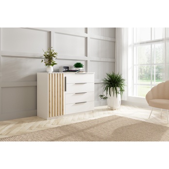 Komoda SAMSON dub craft/biela 1