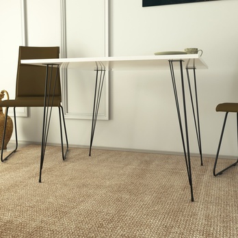 Jedálenský stôl SANDALF 2 biela/čierna 2