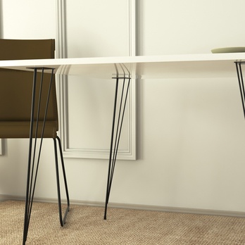 Jedálenský stôl SANDALF 2 biela/čierna 4