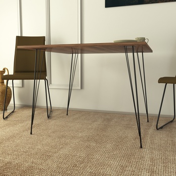 Jedálenský stôl SANDALF 2 orech/čierna 2