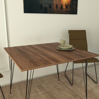 Jedálenský stôl SANDALF 2 orech/čierna 3