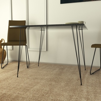 Jedálenský stôl SANDALF 2 čierny mramor/čierna 2