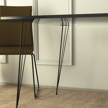 Jedálenský stôl SANDALF 2 čierny mramor/čierna 4