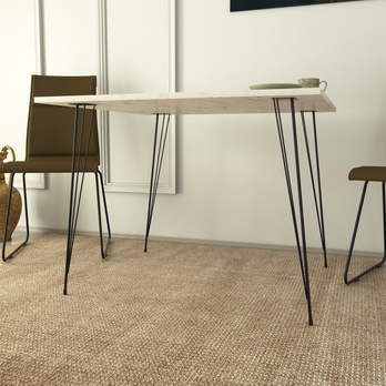 Jedálenský stôl SANDALF 2 biely mramor/čierna 2