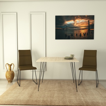 Jedálenský stôl SANDALF 2 dub/čierna 1