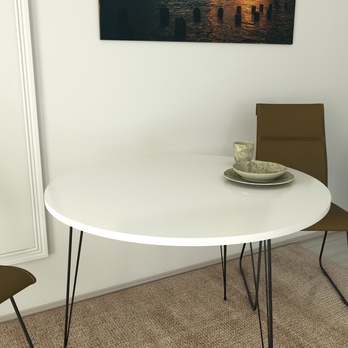 Jedálenský stôl SANDALF biela/čierna 4