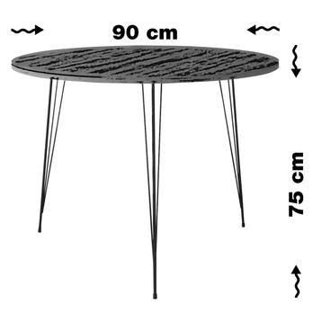 Jedálenský stôl SANDALF biela/čierna 5