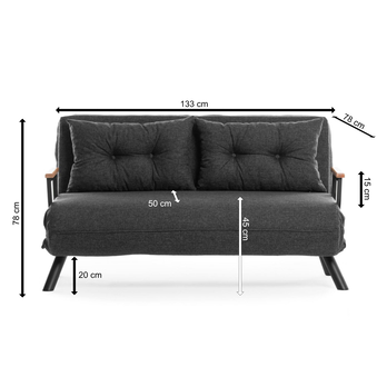 Pohovka SANDO sivá melír 9