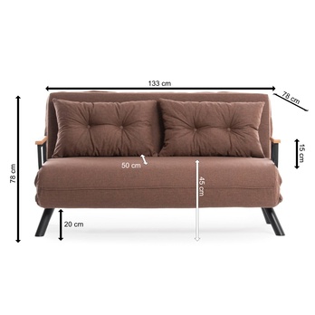 Pohovka SANDO hnedá 9