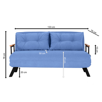 Pohovka SANDO modrá 5