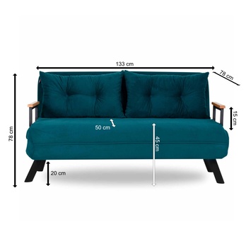 Pohovka SANDO petrolejová 9