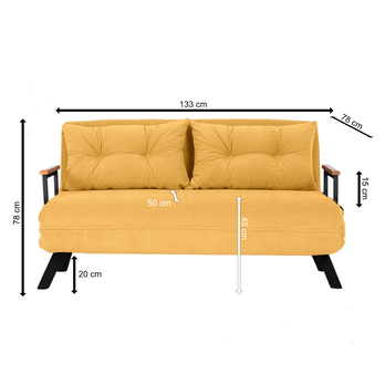 Pohovka SANDO horčicová 5