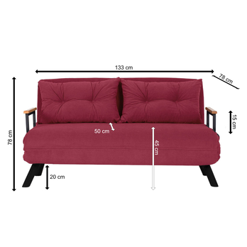 Pohovka SANDO červená 5