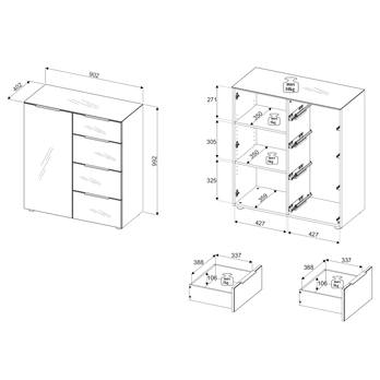 Komoda SANTORIN 2 biela 8