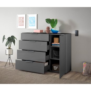 Komoda SANTORIN 3 antracitová 2